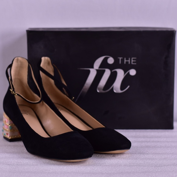 The Fix Morgan Block Ankle Strap Gem Pump (A22-7B) - Picture 1 of 5